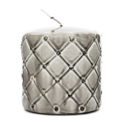 Świeca Szaro-Beżowa RM Monogram Pillar Candle Riviera Maison Wys. 10cm 3