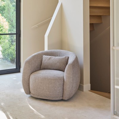 Fotel Obrotowy Leonardo Taupe Riviera Maison 3
