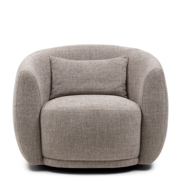 Fotel Obrotowy Leonardo Taupe Riviera Maison