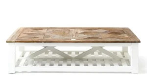 Stolik Kawowy w Stylu  Hamptons Chateau Chassigny Riviera Maison 150x40x70cm