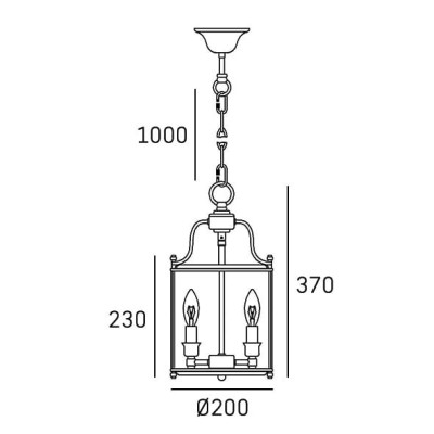 Lampa Wisząca New York Mosiądz 37x20cm 4