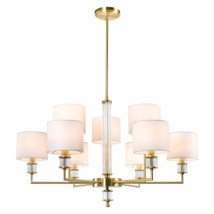 Klasyczna Lampa Wisząca Sutton Mosiądz 58X92cm