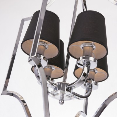 Lampa Sufitowa, Wisząca Ventalio Chrom, Czarny 46x46x67cm 3