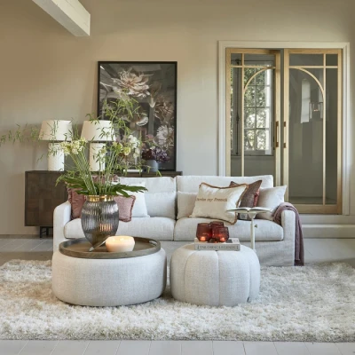 Puf Falcone Biały Riviera Maison 4