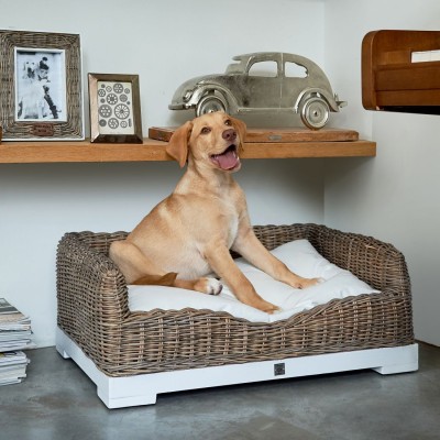 Stylowe Legowisko dla psa Rustic Rattan Riviera Maison 6
