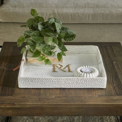 Kwadratowa Biała Taca RM Monogram 50x50cm Riviera Maison 3