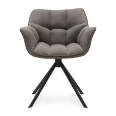 Fotel Obrotowy do Jadalni Carnaby Dark Taupe Riviera Maison