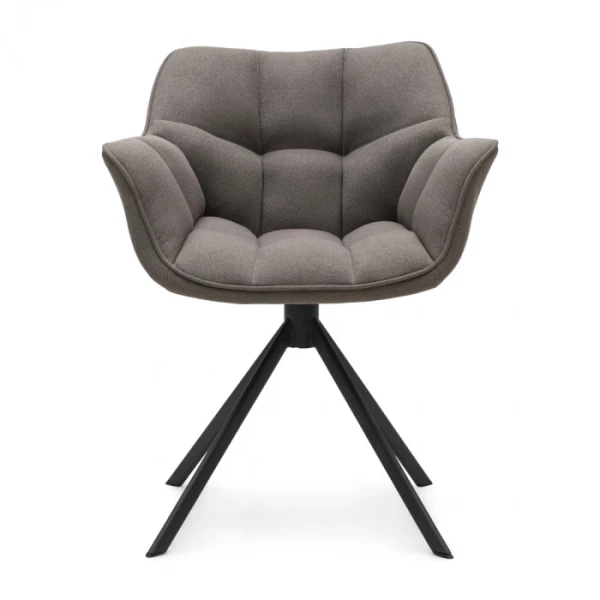 Fotel Obrotowy do Jadalni Carnaby Dark Taupe Riviera Maison