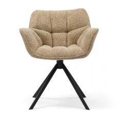 Fotel Obrotowy do Jadalni Carnaby Soft Walnut Riviera Maison