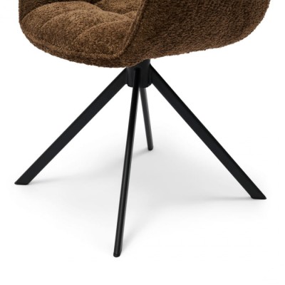 Fotel Obrotowy do Jadalni Carnaby Umber Brown Riviera Maison 5