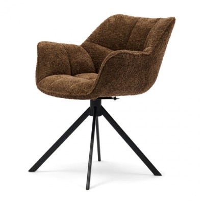 Fotel Obrotowy do Jadalni Carnaby Umber Brown Riviera Maison 3