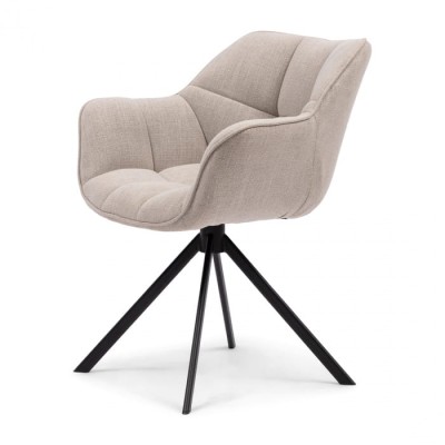 Fotel Obrotowy do Jadalni Carnaby Flax Mouline Linen Riviera Maison 3