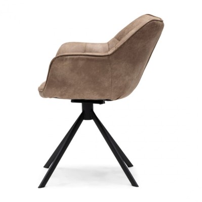 Fotel Obrotowy do Jadalni Carnaby Camel Pellini Riviera Maison 7