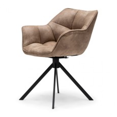 Fotel Obrotowy do Jadalni Carnaby Camel Pellini Riviera Maison