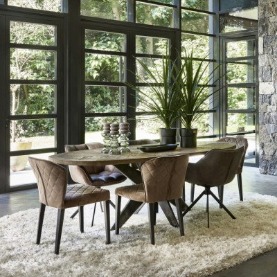Fotel Obrotowy do Jadalni Carnaby Coffee Pellini Riviera Maison 6