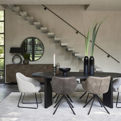 Fotel Obrotowy do Jadalni Carnaby Coffee Pellini Riviera Maison 7