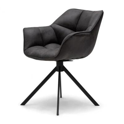 Fotel Obrotowy do Jadalni Carnaby Espresso Pellini Riviera Maison 3