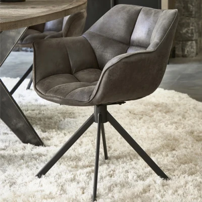 Fotel Obrotowy do Jadalni Carnaby Espresso Pellini Riviera Maison 4