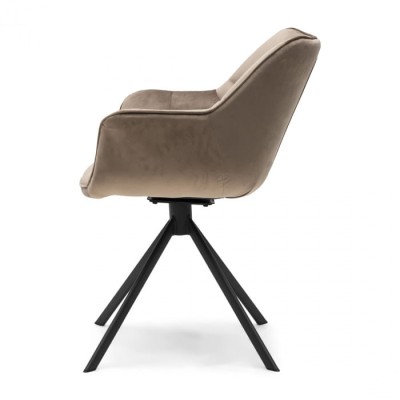 Fotel Obrotowy do Jadalni Carnaby Golden Mink Riviera Maison 8