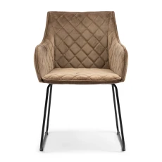 Krzesło do Jadalni Frisco Drive Golden Mink Velvet Riviera Maison