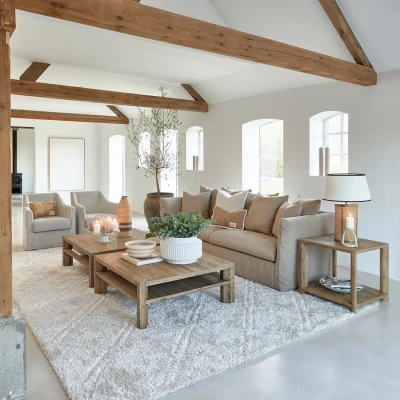 Fotel Obrotowy Huntington Beżowy Riviera Maison 5