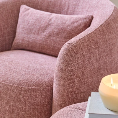 Fotel Obrotowy Leonardo Coral Pink Riviera Maison 3