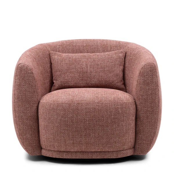Fotel Obrotowy Leonardo Coral Pink Riviera Maison