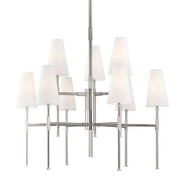 Elegancka Lampa Sufitowa Bowery Srebrna XL