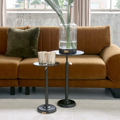 Stolik Pomocniczy Regulowany Venice  Czarny Riviera Maison 29x53-84,5cm 5