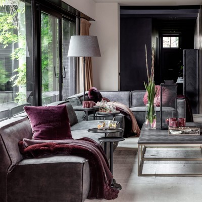 Stolik Pomocniczy Regulowany Venice  Czarny Riviera Maison 29x53-84,5cm 7