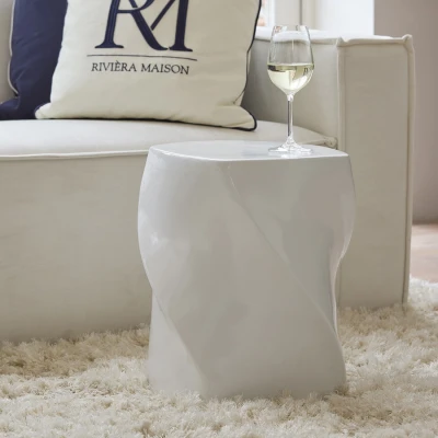 Stolik Boczny Vigo Pure White Riviera Maison 3