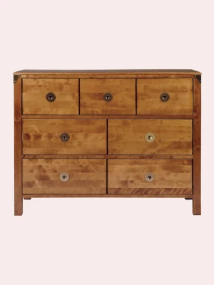 Komoda Drewniana z Szufladami Balmoral Laura Ashley Miodowa 110x45x85cm 6