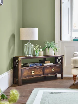 Stolik Narożny Drewniany RTV Balmoral Laura Ashley Kasztan 110x40x50cm 6