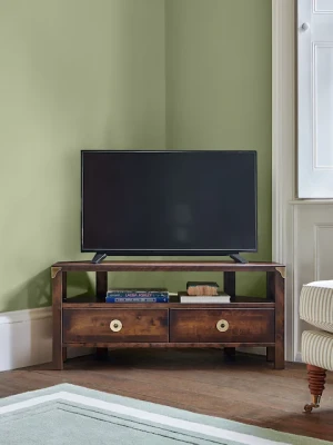 Stolik Narożny Drewniany RTV Balmoral Laura Ashley Kasztan 110x40x50cm 9