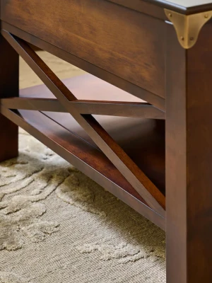 Stolik Kawowy Drewniany Balmoral Laura Ashley Kasztan 110x60x47cm 6