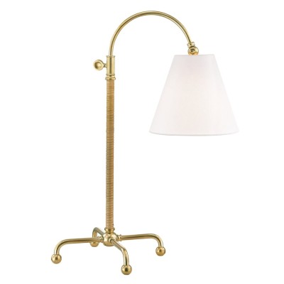 Stylowa Lampa Biurkowa Curves No. 1 Mosiądz 2