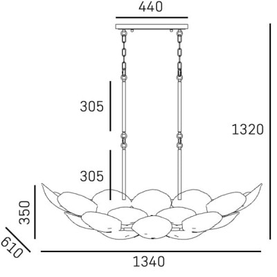 Designerska Lampa Wisząca Wellington Mosiądz Wys. 35cm 3