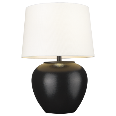 Klasyczna Lampa Stołowa Rosette Czarna 2