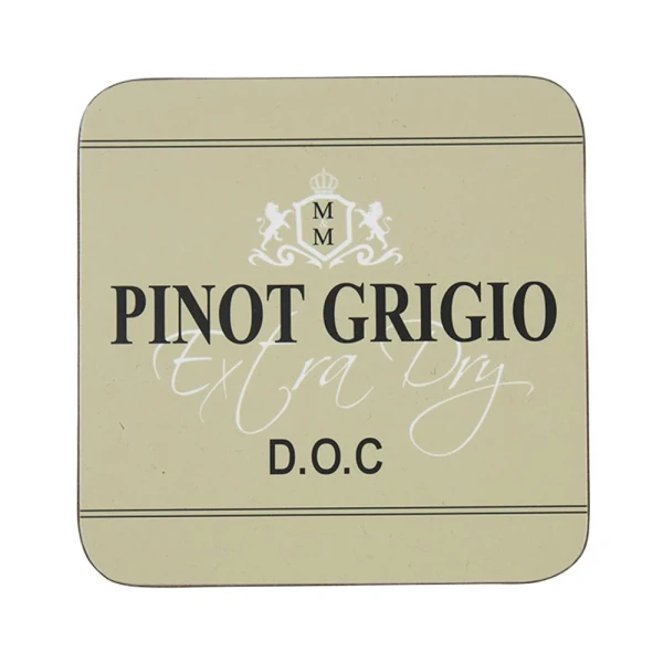 Zestaw 6 Podkladek Pinot Grigio Beżowych 10x10cm