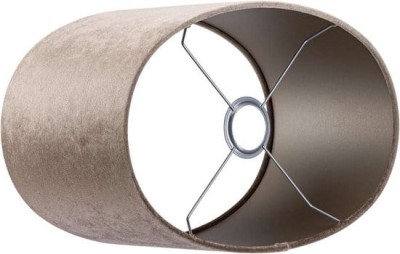 Stylowy Abażur Oval Taupe Fendi 50x33x25cm 4