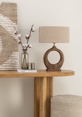 Abażur Oval Naturalny Beż Oslo 45x30x25cm 6