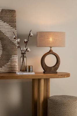 Abażur Oval Naturalny Beż Oslo 45x30x25cm 5