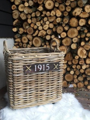 Elegancki i Funkcjonalny Kosz Rattanowy na Kółkach Wys. 44cm 5