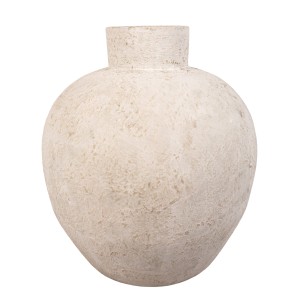 Strukturaly Wazon Globe XL Kremowo-Beżowy Wys. 58cm