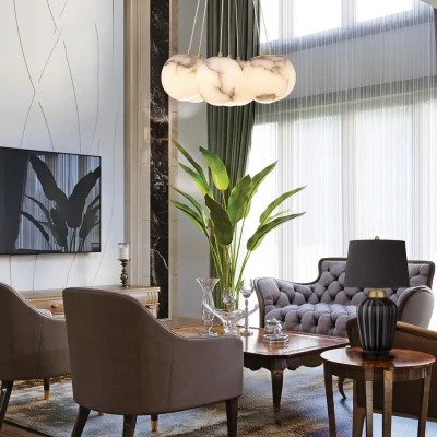 Designerska Lampa Wisząca Kepler Złota L 7