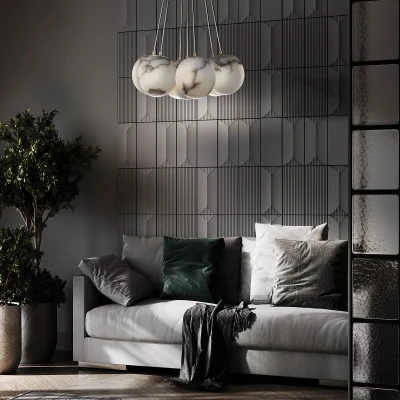 Designerska Lampa Wisząca Kepler Złota L 9