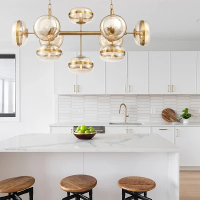 Designerska Lampa Nad Wyspę Nottingham Mosiądz XL 7