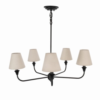 Elegancki Żyrandol Cheel Czarny Śr. 65cm 5