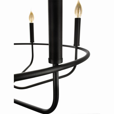 Stylowa Duża Lampa Sufitowa Lora Czarna 5