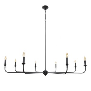 Duży Efektowny Żyrandol Diborah Czarny Śr. 150cm